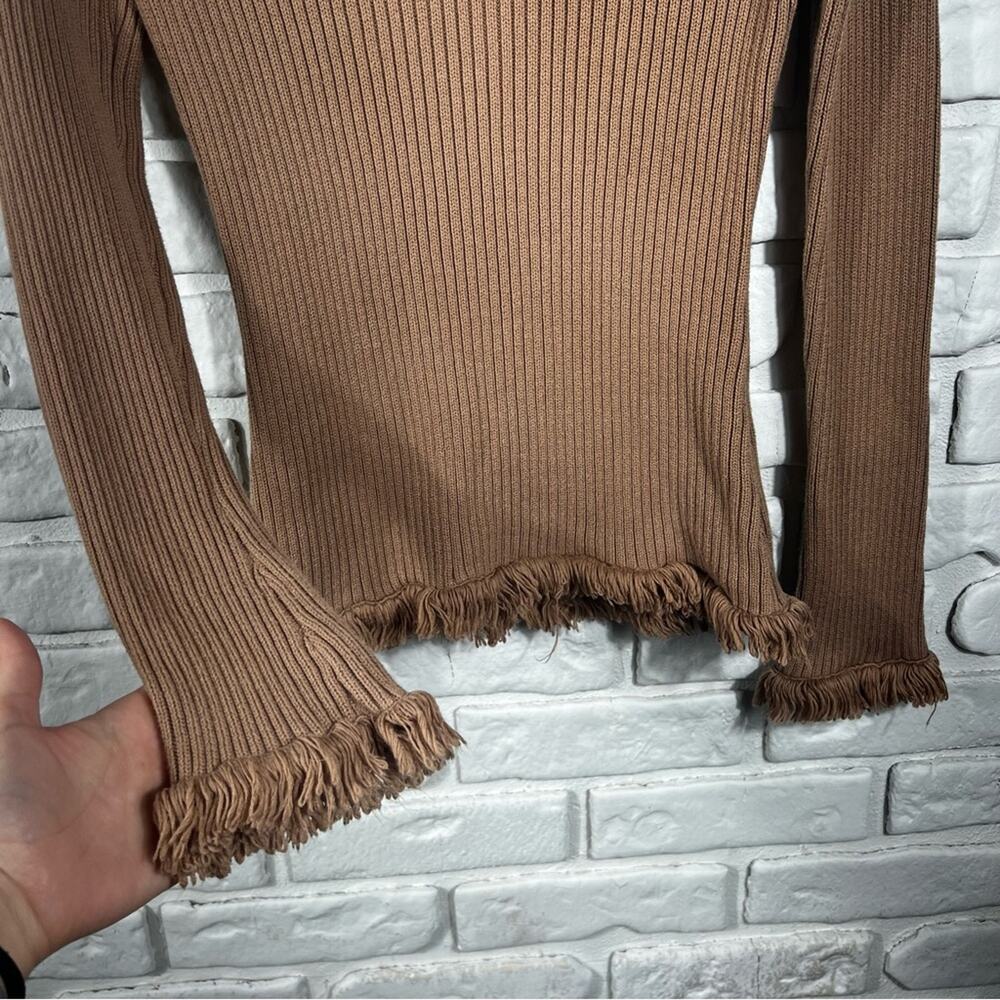 Xhilaration Y2K Long Sleeve Fringe Top Size Medium - Picture 8 of 8